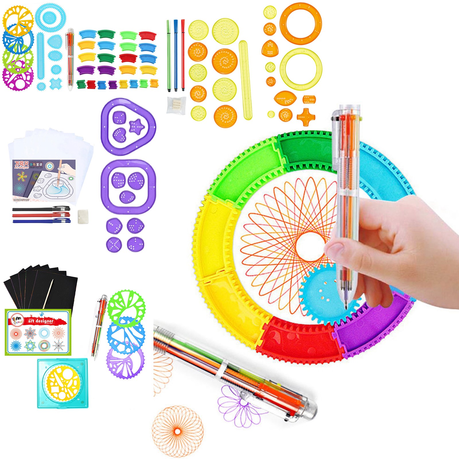 Kids Education Drawing - Set Spirografo Colorato per Bambini, Kit