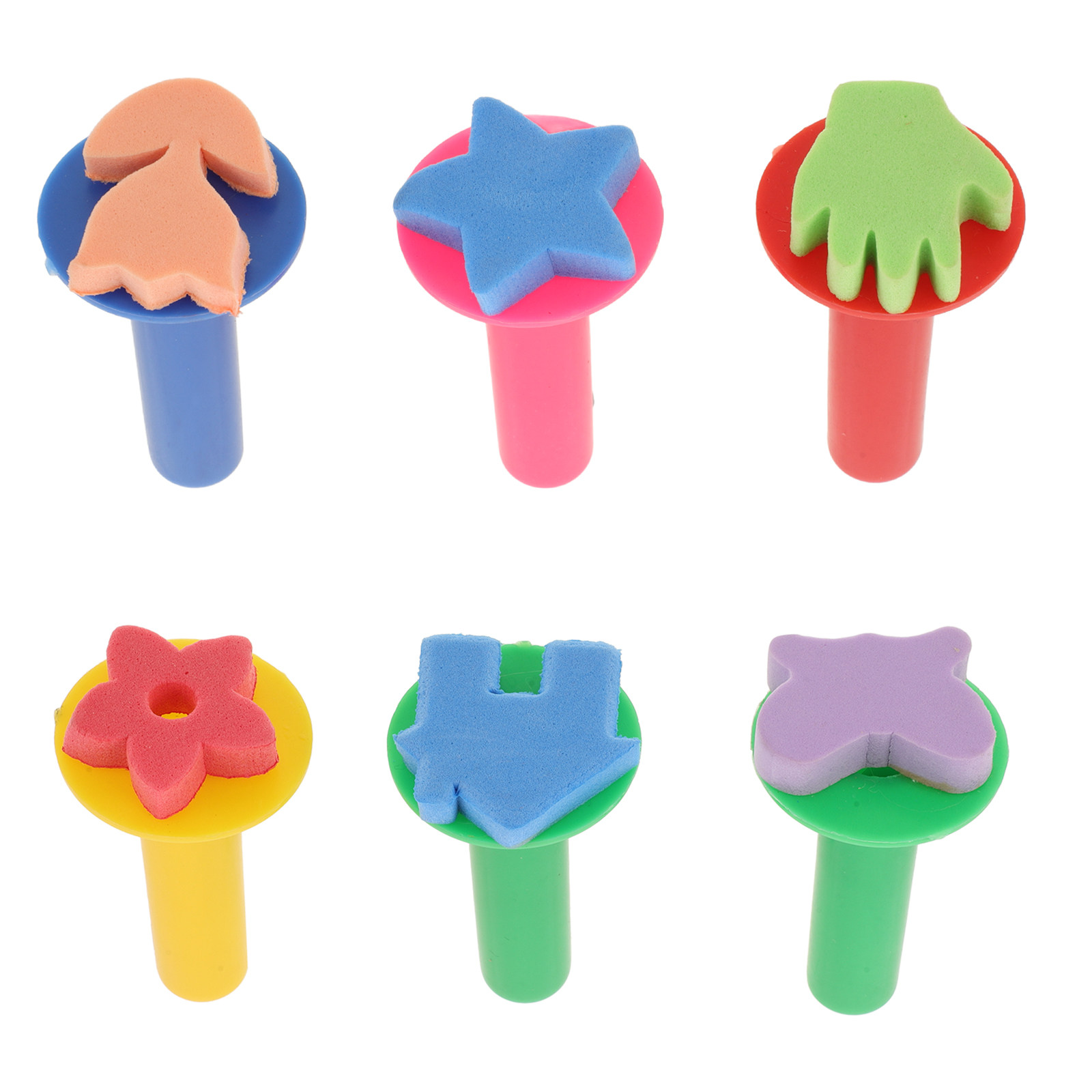 Set di 6 Pennelli in Spugna pe - Kids Education Drawing recensione e prezzo
