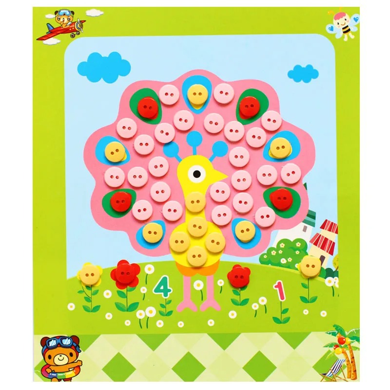 5 pezzi/set adesivi per botton - Kids Education Drawing recensione e prezzo